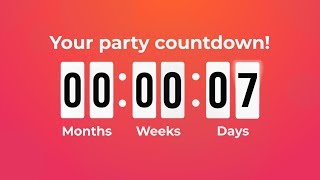 Your Party Countdown Clock  StagWeb [upl. by Nohtanhoj592]