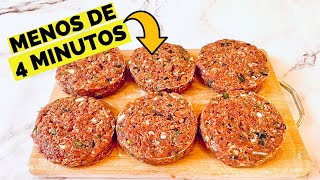 HAMBURGUESAS de CARNE en MENOS DE 4 MINUTOS [upl. by Ellened659]