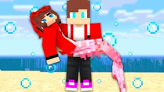 JJ SISTER IS A CUTE LITTLE MERMAID MAIZEN  JJ and Mikey In Minecraft Animation [upl. by Yelrebmik379]