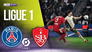 PSG vs Brest  LIGUE 1 HIGHLIGHTS  012824  beIN SPORTS USA [upl. by Zimmer]