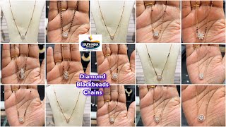 Simple amp Classy Diamond Blackbeads Chains diamondblackbeads diamondnallapusalu diamondmangalsutra [upl. by Clyde]