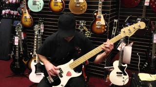 Fender American Special P Bass Demo at Tjs Music [upl. by Ahsakat]