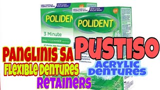 Paano gamitin ang Polident Denture Cleanser Antibacterial in just 3 to 5 Minutes lang Pustiso [upl. by Suiratnod]