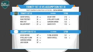 Associated Grammar Schools of Victoria AGSV  AGSV 1st XI Cricket  Rd9  Trinity v Assumption [upl. by Tan985]