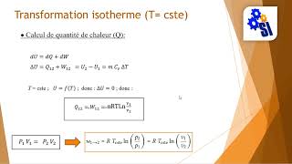 Transformation isotherme T cste [upl. by Swane]