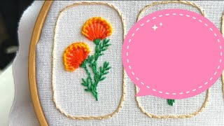 Flower Embroidery Tutorial Floral Embroidery for Beginners Handkerchief Embroidery Designs Ideas [upl. by Riesman]