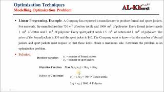 Optimization Techniques Modelling Optimization Problem [upl. by Enidaj534]