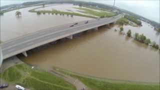 Hochwasser Zwickauer Mulde aus der Luft  Glauchau  Jerisau [upl. by Lounge]