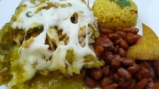 Baked Green Chilaquiles with Chicken Easy Mexican Dish healthy version [upl. by Anaerol]