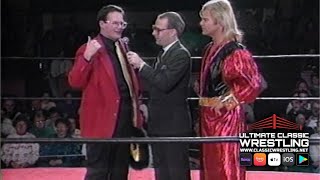 Stan Lane and Jim Cornette Promo  AWF Scozzari 12161991 Lowell MA [upl. by Nanah946]