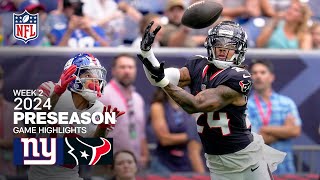 New York Giants vs Houston Texans Highlights  2024 Preseason Week 2 [upl. by Anayhd]