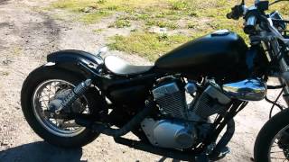 bobber 125 virago drag pipe sound [upl. by Ahsa]