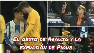 El gesto de Araujo y la expulsión a Piqué [upl. by Adnarahs]