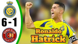 Cristiano Ronaldo BACK 💥 Al Nassr vs Damac 61  All Goals amp Highlights  2024 [upl. by Sydelle]