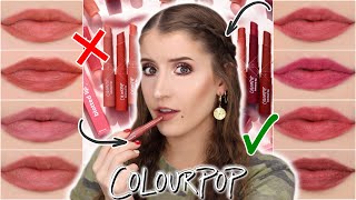 NEW COLOURPOP BLOTTED LIP 💄 IMPROVED FORMULA LIP SWATCHES  REVIEW 💋 [upl. by Enigroeg812]