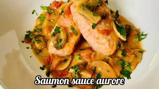 Recette facile et convivial de saumon sauce aurore😋🥰👍 [upl. by Payton]