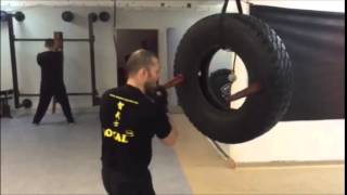 Wing Chun New way of training  tire dummy Sifu Jelovac [upl. by Harcourt]