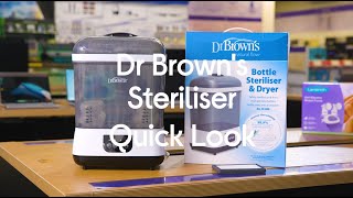 DR BROWNS Clean Steam Electric Bottle Steriliser amp Dryer  Quick Look [upl. by Teak]