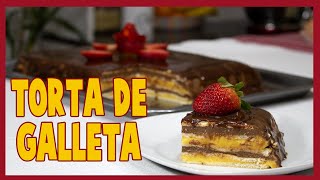 💥Cómo hacer una TORTA de GALLETA😋con PUDIN  SIN HORNO😱 Victoria Abanto [upl. by Sugar]