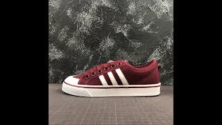 Robert Adidas Nizza Red Shoes B37857 Size 36  44 [upl. by Orlando]