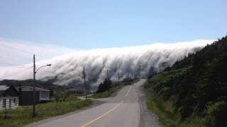 Fog rolling over Long Range Mountains in Lark Harbour Newfoundland [upl. by Nylessoj]