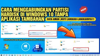 Cara Menggabungkan Partisi Hardisk Di Windows 1011 Tanpa Menghapus Data [upl. by Ordnajela]