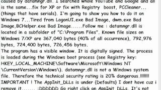 Bad Image Problem Fix datamngrdll Windows 7 Working 100 [upl. by Trevah231]