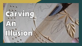 Chip Carving a Rosette with an Overlay  Cribbage Board Part 2  CARVESHARE [upl. by Ariaz]