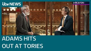 Gerry Adams accuses Conservatives of tearing up Good Friday Agreement  ITV News [upl. by Marylin]