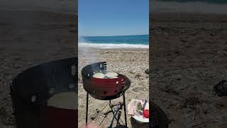 Grilling on the beach in Saranda Albania LukovaBeach saranda [upl. by Anayi]