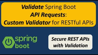 Spring Boot Custom Validator Request Body Validation Example  Spring Boot REST API Validation [upl. by Nava]