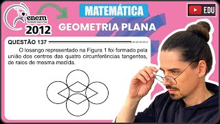 ENEM 2012 137 📘 GEOMETRIA PLANA O losango representado na Figura 1 foi formado pela união dos [upl. by Tranquada]