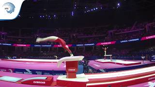 Maellyse BRASSART BEL  2018 Artistic Gymnastics Europeans qualification vault [upl. by Sllew]