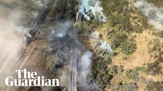 Fiery crash site evacuated after truck carrying chemicals explodes on Bruce Highway [upl. by Sy82]