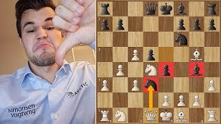 DrDrunkenstein Magnus Carlsen Sacrifices his Queen on Move 10 [upl. by Cyrille]