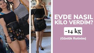 EVDE NASIL 14 KİLO VERDİM  Bacak İnceltme Chloe Ting Her Gün 10000 Adım Günlük Rutinim [upl. by Marris]