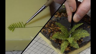 How to make Fern for Diorama  Tutorial [upl. by Adaj]