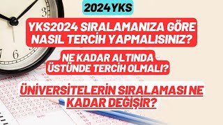 YKS2024de sıralamanıza göre nasıl tercih yapmalısınız üniversitelerin sıralaması nasıl olacak [upl. by Ahsayn]