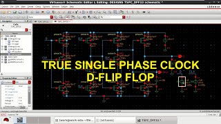 TSPC DFlip Flop Design in Cadence Virtuoso [upl. by Phi987]