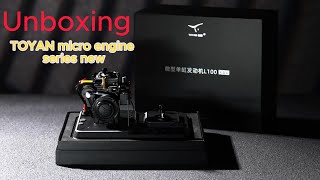 TOYAN micro engine series new single cylinder visual combustion L100  unboxing  EngineDIY [upl. by Nilyak]