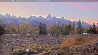 Teton Time Lapse of sunset viewed from Dornans on September 23 2024 [upl. by Blinny]