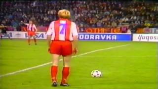 Robert Prosinecki freekick goal vs Glasgow Rangers  European Cup 1991 [upl. by Anthe]