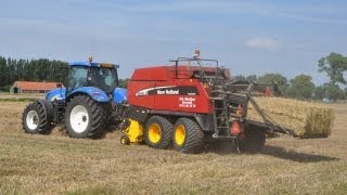 New Holland T6080 amp NH BB950A  loonwerk De Meijer [upl. by Sion547]