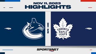 NHL Highlights  Canucks vs Maple Leafs  November 11 2023 [upl. by Akinak]