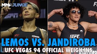 UFC on ESPN 60 Lemos vs Jandiroba Official WeighIn Live Stream  Fri 12 pm ET ufcvegas94 [upl. by Aisercal960]