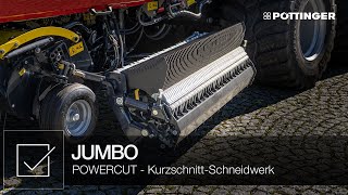 KurzschnittSchneidwerk POWERCUT beim JUMBO Ladewagen  PÖTTINGER [upl. by Isiah858]