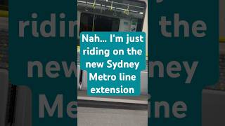 First time ever riding a driverless train in Sydney Metro line extension🚊 [upl. by Adnala]