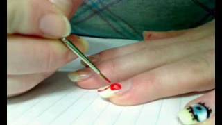 Nail art  Strikje maken [upl. by Eatnohs]