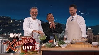 Chef Massimo Bottura Cooks Meal with Food from Kimmel Writers Fridge [upl. by Craven]