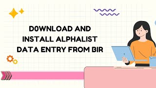 Alphalist Data Entry 73Version  download and install [upl. by Mic]